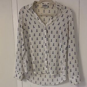 Express Anchor Print Portofino Button Down Shirt